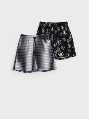 Шорты трикотажные для девочек, 2 шт в комплекте