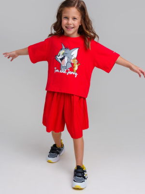 Юбка-шорты трикотажные для девочек