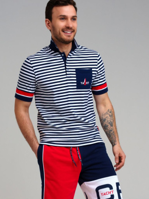 Сорочка трикотажная с воротником поло для мужчин