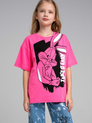 Фуфайка трикотажная для девочек (футболка)