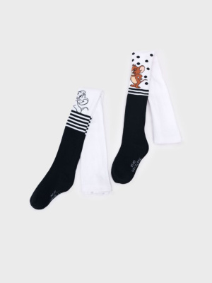 Колготки трикотажные для девочек, 2 пары в комплекте