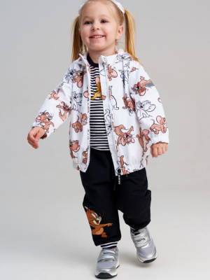 Куртка детская текстильная с полиуретановым покрытием для девочек (ветровка)