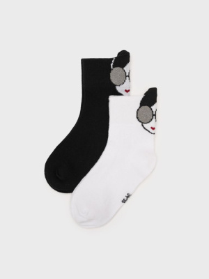 Носки трикотажные для девочек, 2 пары в комплекте