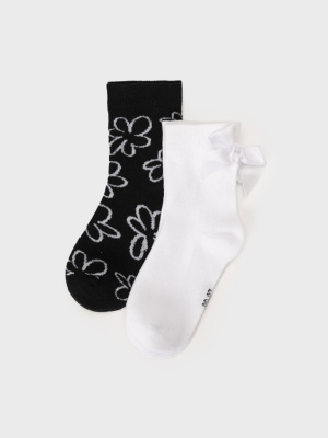 Носки трикотажные для девочек, 2 пары в комплекте