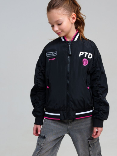 Куртка текстильная с полиуретановым покрытием для девочек (ветровка)