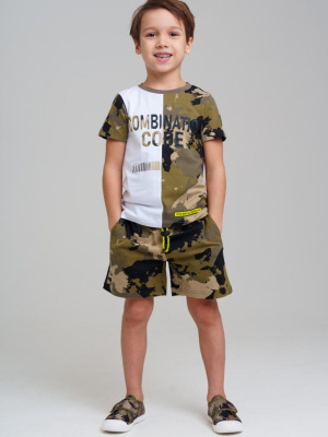 Комплект трикотажный для мальчиков: фуфайка (футболка), шорты