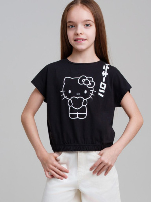 Фуфайка трикотажная для девочек (футболка)