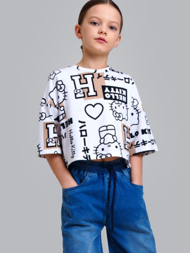 Фуфайка трикотажная для девочек (футболка)