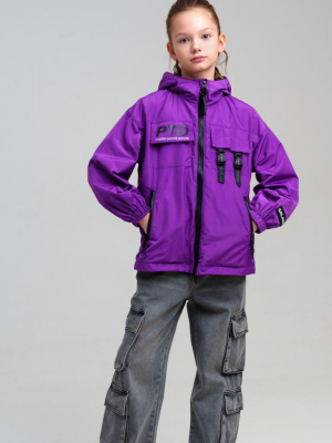 Куртка текстильная с полиуретановым покрытием для девочек (ветровка)