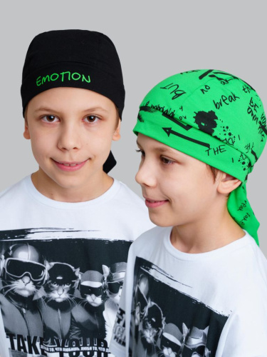 Бандана трикотажная для мальчиков, 2 шт в комплекте