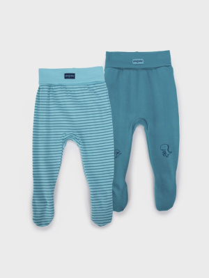 Ползунки детские трикотажные для мальчиков, 2 шт в комплекте