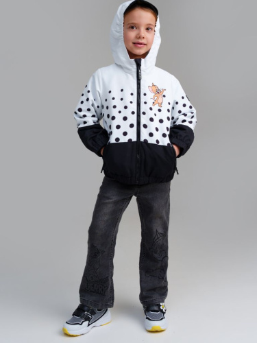 Куртка текстильная с полиуретановым покрытием для девочек (ветровка)