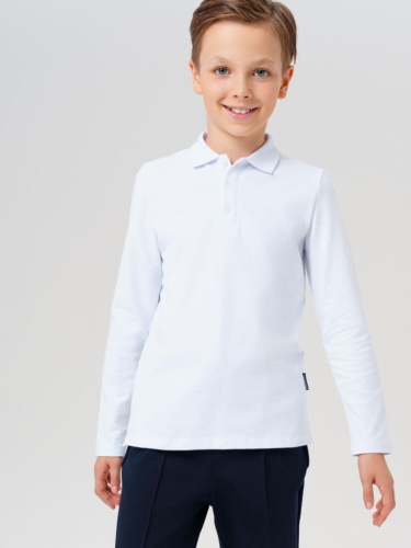 Футболка-поло с длинным рукавом для мальчика