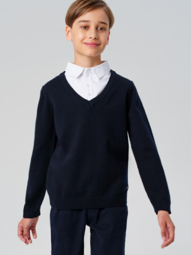 Джемпер с рубашкой-обманкой для мальчика