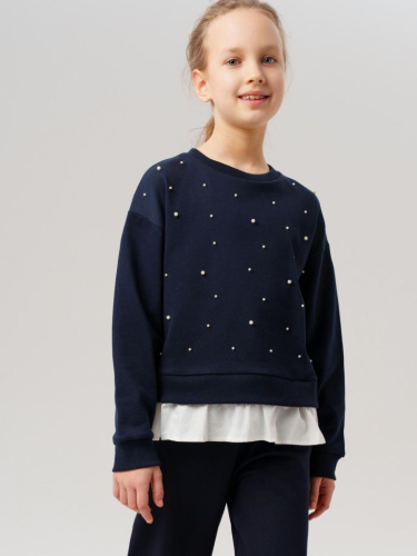 Джемпер из футера для девочки