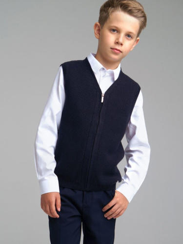 Жилет вязаный на молнии