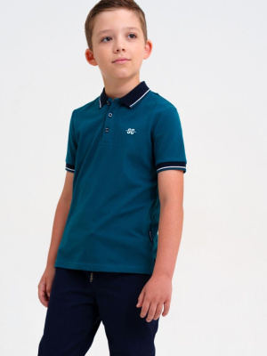 Сорочка трикотажная с воротником поло для мальчиков