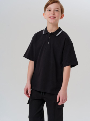 Джемпер трикотажный с воротником поло для мальчиков