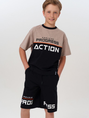 Комплект трикотажный для мальчиков: фуфайка (футболка), шорты