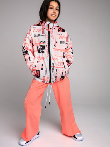 Куртка текстильная с полиуретановым покрытием для девочек (ветровка)