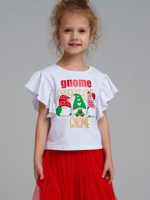 Фуфайка трикотажная для девочек (футболка)