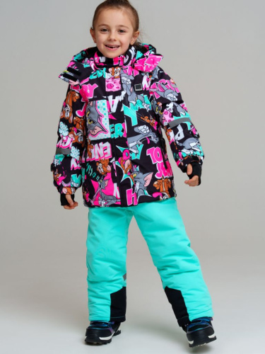Комплект текстильный с полиуретановым покрытием для девочек: куртка, полукомбинезон
