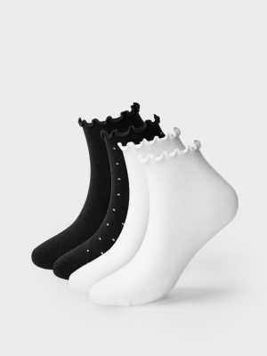 Носки трикотажные для девочек, 4 пары в комплекте