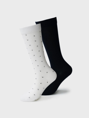 Гольфы трикотажные для девочек, 2 пары в комплекте