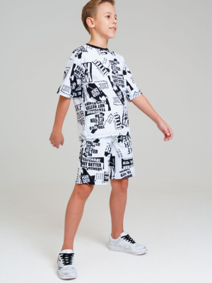 Комплект трикотажный для мальчиков: фуфайка (футболка), шорты