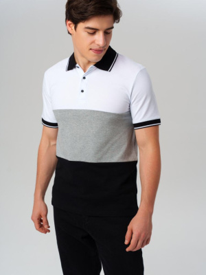 Джемпер трикотажный с воротником поло для мужчин