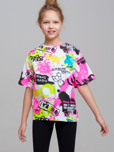 Фуфайка трикотажная для девочек (футболка)