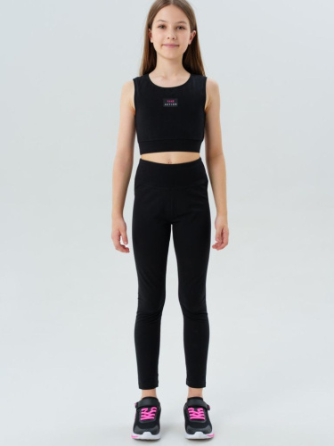 Комплект трикотажный для девочек: топ, брюки (легинсы)