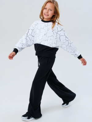 Комплект трикотажный для девочек: толстовка, брюки