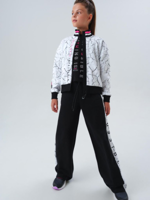 Комплект трикотажный для девочек: толстовка, брюки