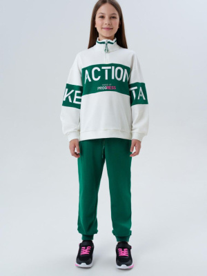 Комплект трикотажный для девочек: толстовка, брюки