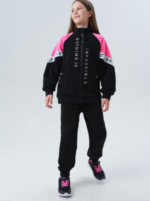 Комплект трикотажный для девочек: толстовка, брюки