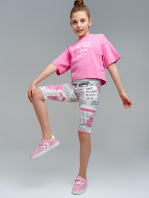 Брюки трикотажные для девочек (легинсы укороченные)