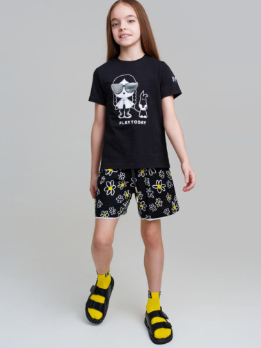 Фуфайка трикотажная для девочек (футболка)