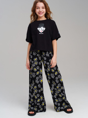 Брюки текстильные для девочек