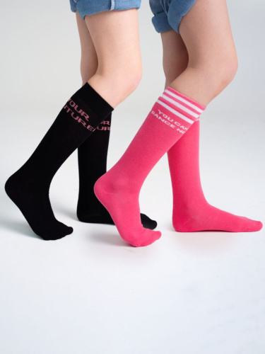 Гольфы трикотажные для девочек, 2 пары в комплекте