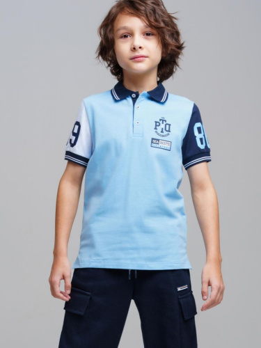 Джемпер трикотажный с воротником поло для мальчиков