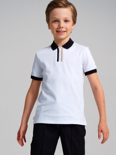 Сорочка трикотажная с воротником поло для мальчиков