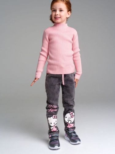 Брюки текстильные джинсовые утепленные флисом для девочек