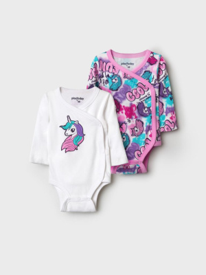 Боди детское трикотажное для девочек, 2 шт в комплекте