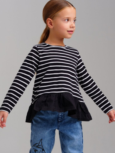 Фуфайка трикотажная для девочек (футболка с длинными рукавами)