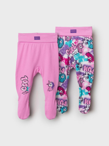 Ползунки детские трикотажные для девочек, 2 шт в комплекте