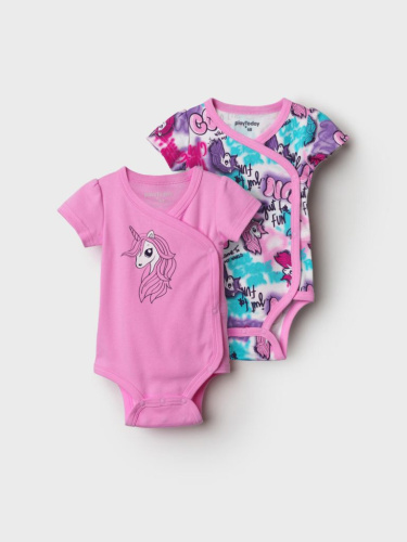 Боди детское трикотажное для девочек, 2 шт в комплекте