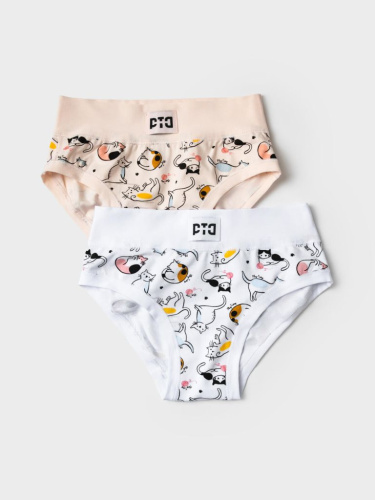 Трусы трикотажные для девочек, 2 шт в комплекте