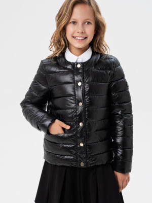 Куртка текстильная с полиуретановым покрытием для девочек (бомбер)