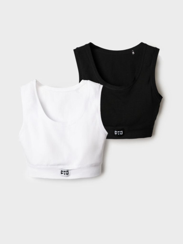 Топ трикотажный для девочек, 2 шт в комплекте